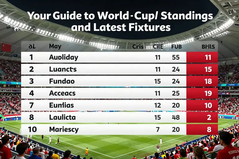 Your Ultimate Guide to World Cup Group Standings and Latest Fixtures